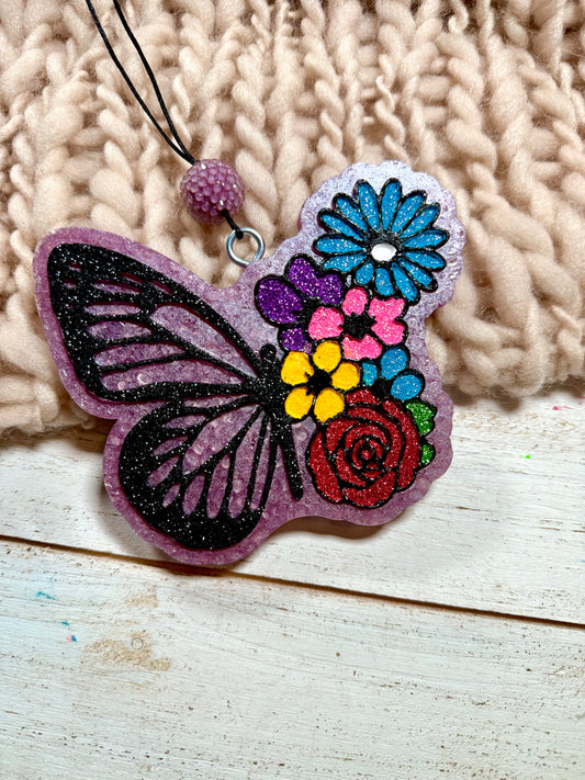 Butterfly with flowers freshie