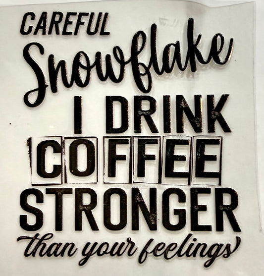Careful snowflake decal 3.5
