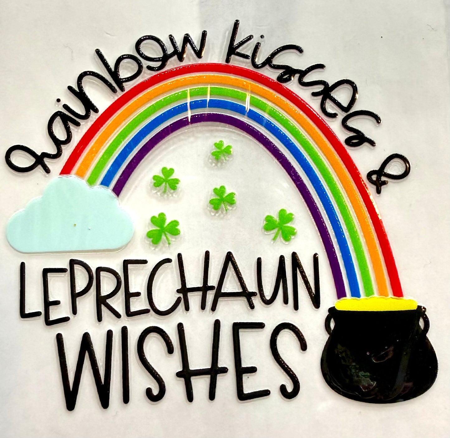 Rainbow kisses decal 3.5in