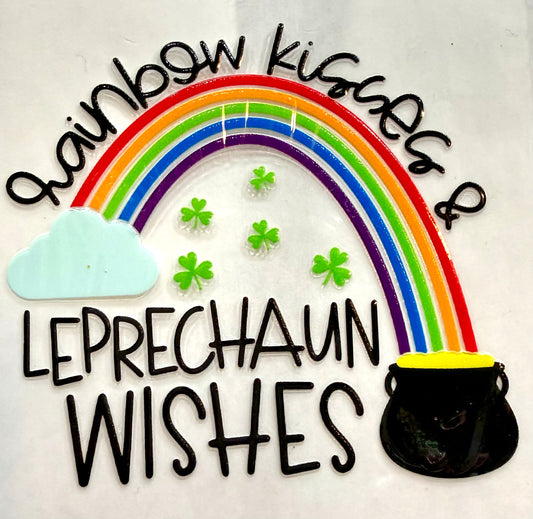 Rainbow kisses decal 3.5in