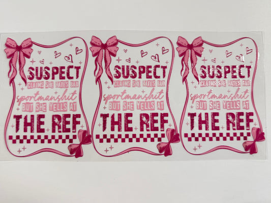 Suspect yells at ref wrap