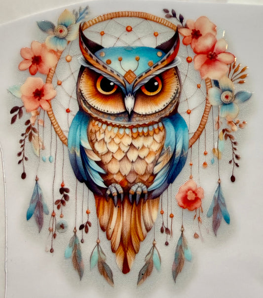 Owl Decal 3.5in