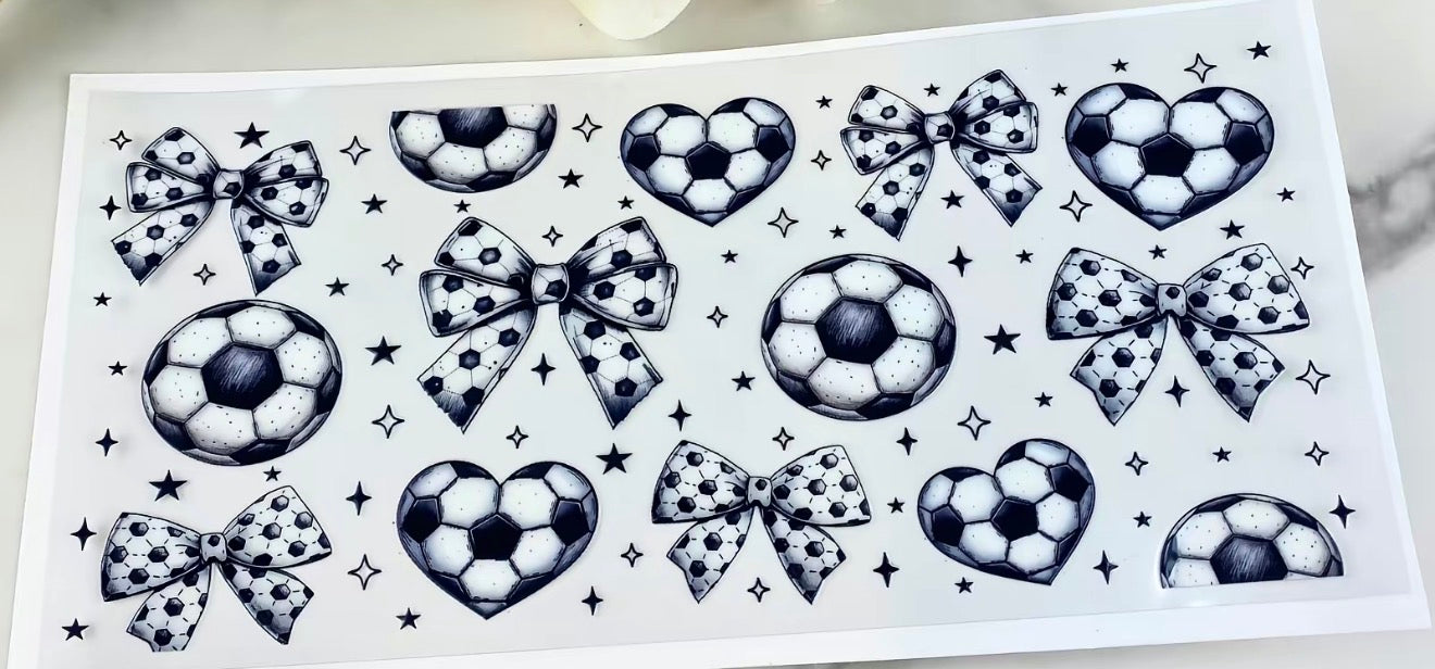 Soccer and bows wrap