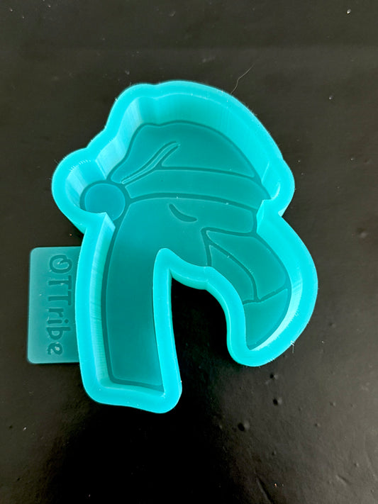 Santa hat flamingo freshie