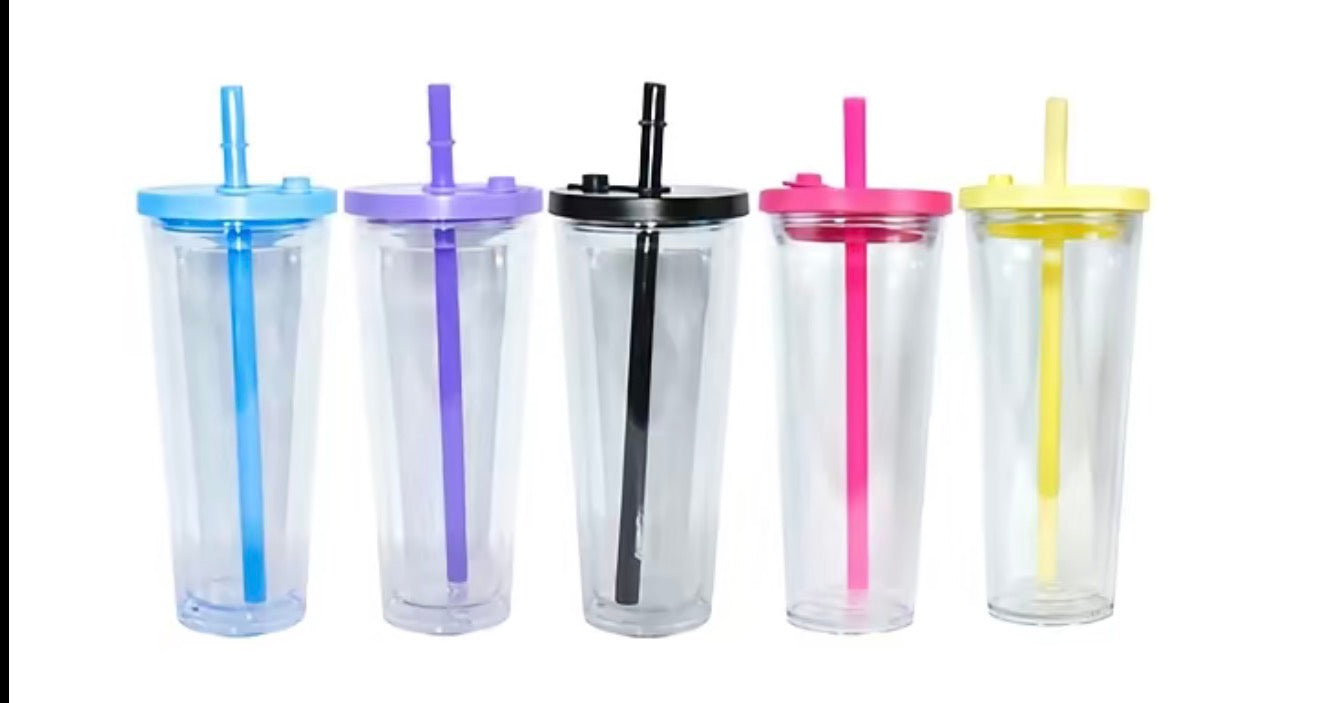 24oz color lid Snowglobe