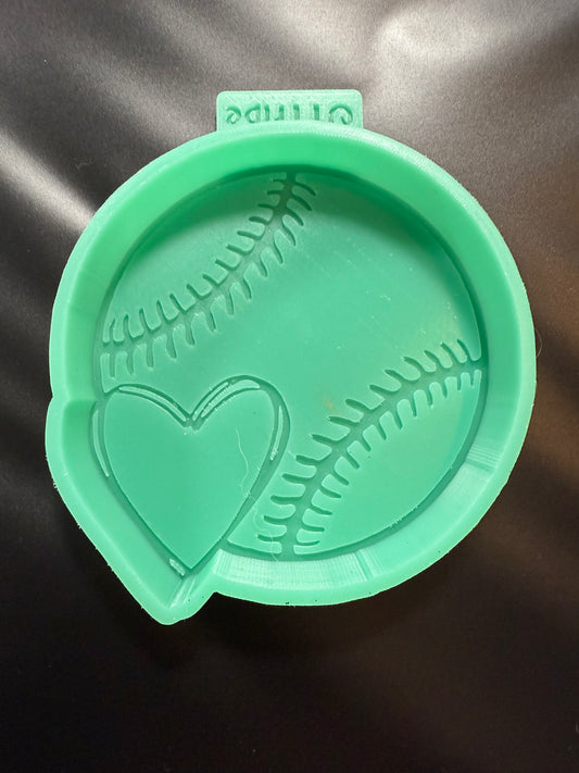 Baseball/softball with heart freshie