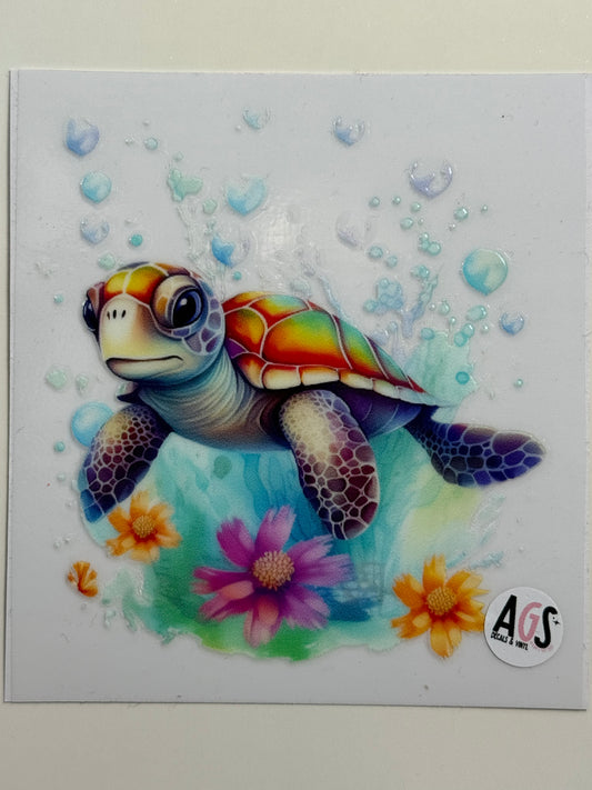Sea turtle decal 3.5