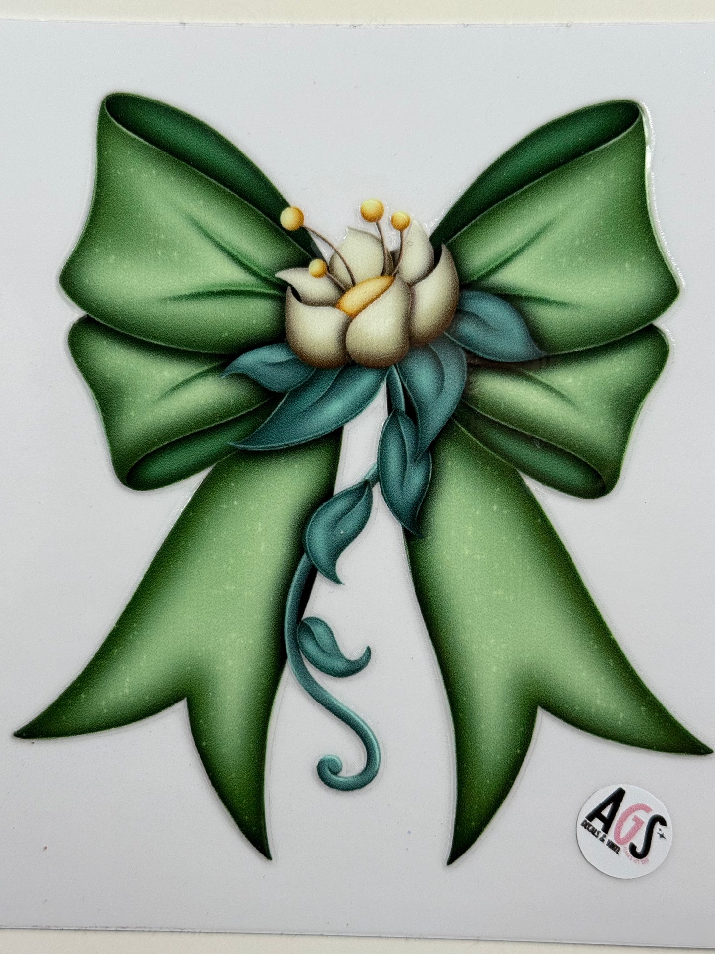 Green bow decal 5
