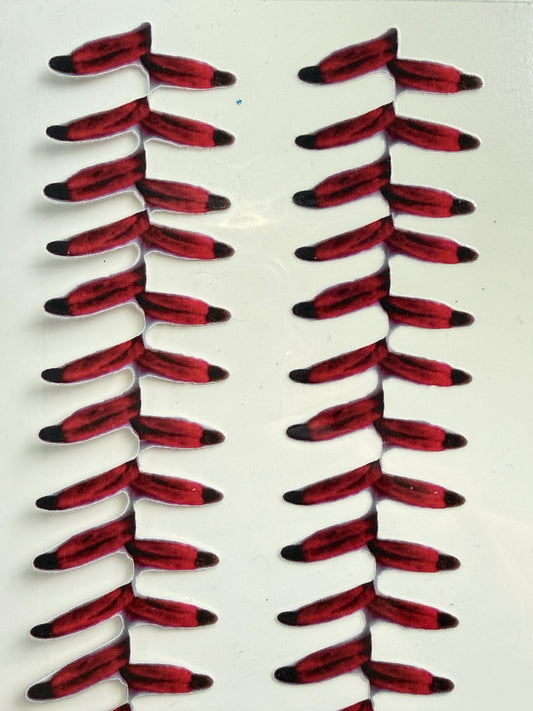 Baseball laces decal