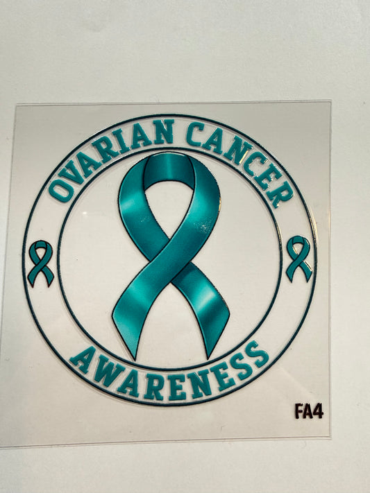 Ovarian cancer awareness decal