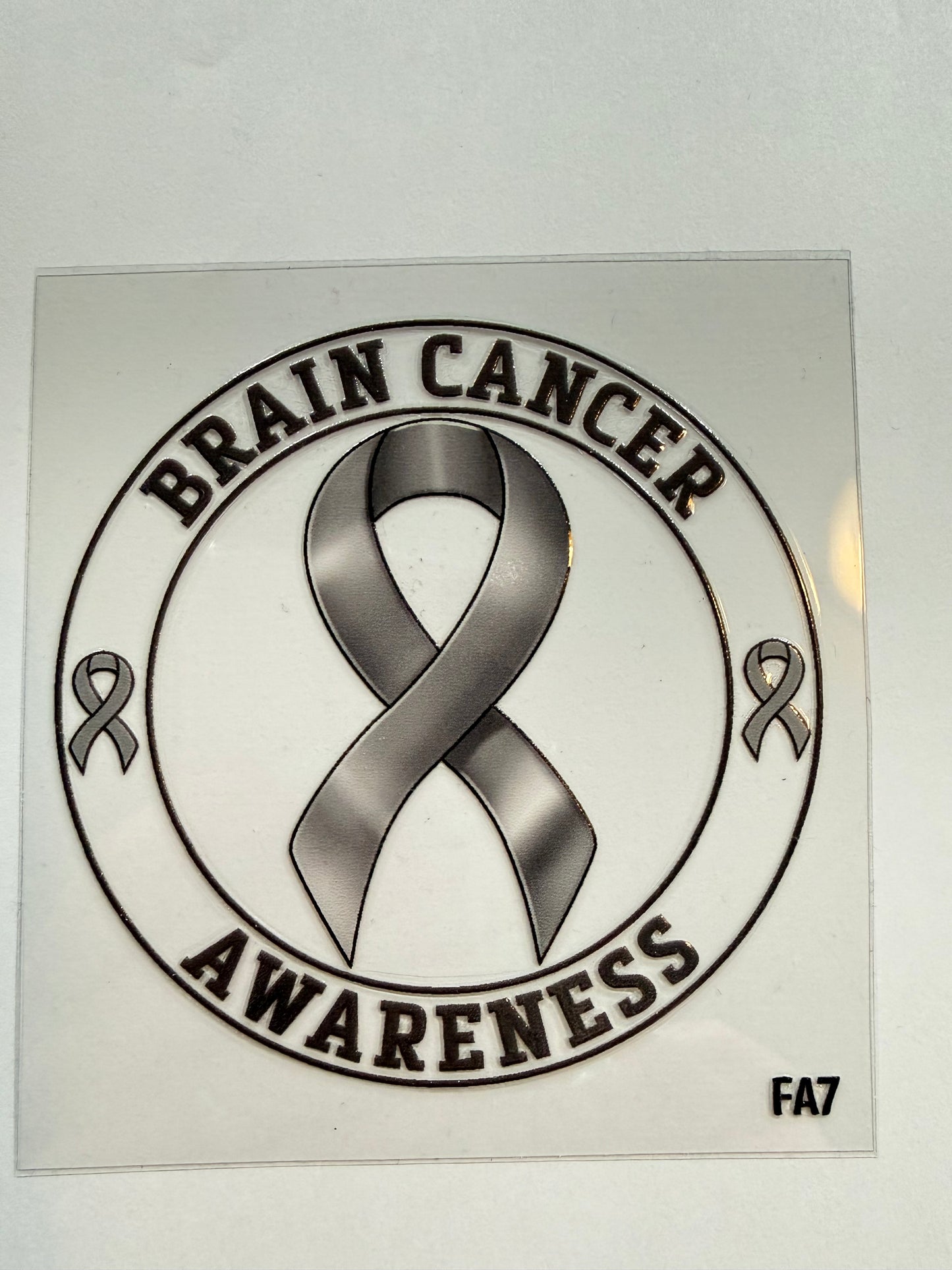 Brain cancer awareness decal