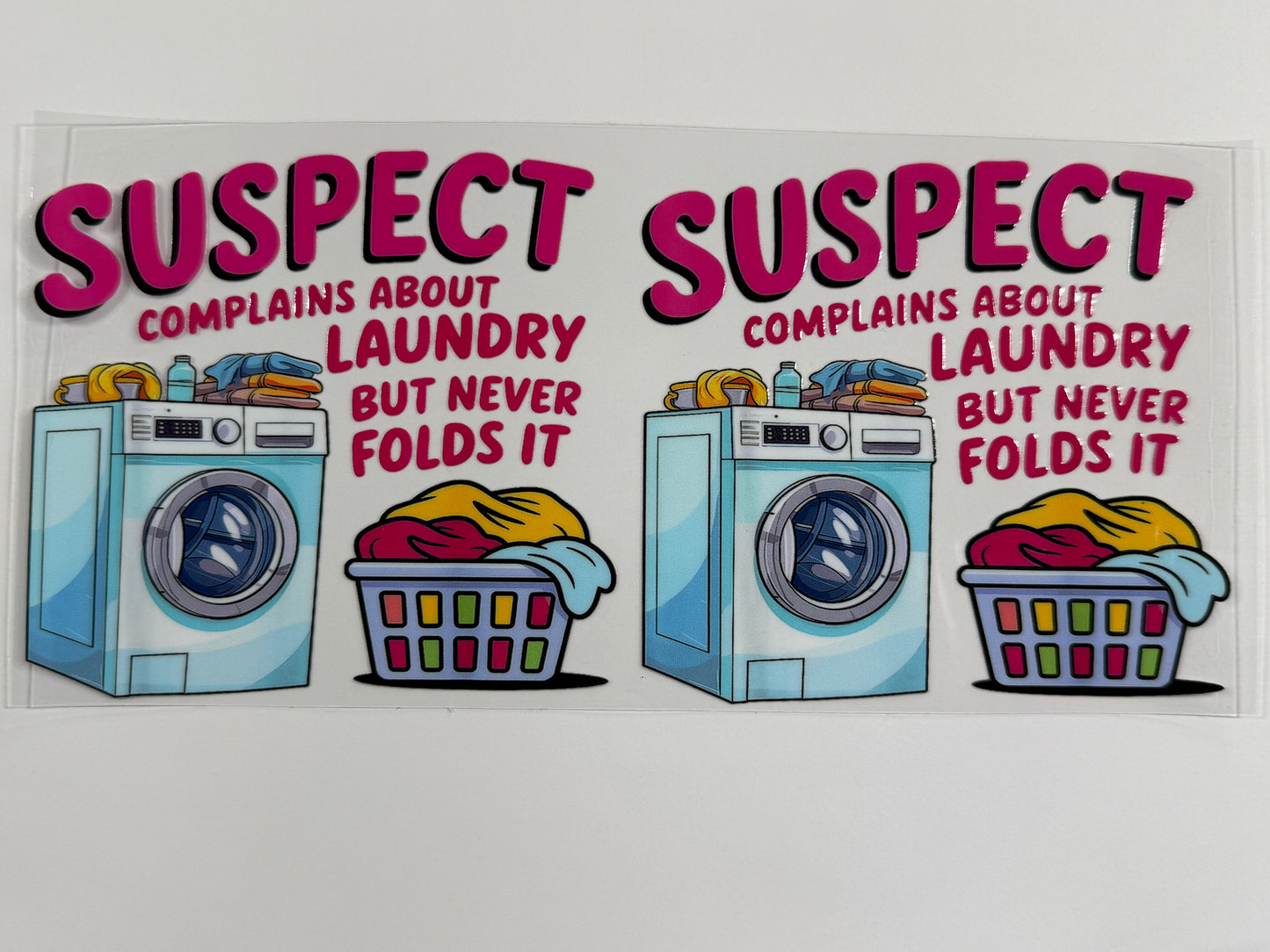 Suspect laundry wrap