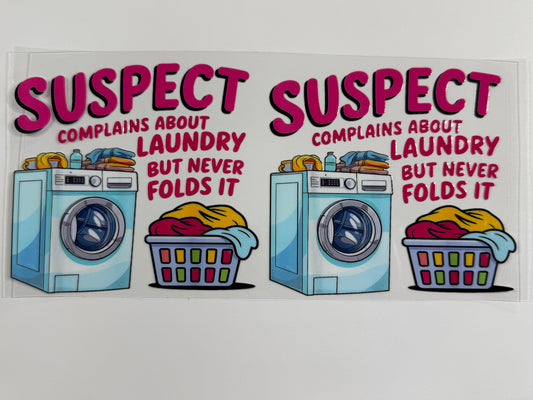 Suspect laundry wrap