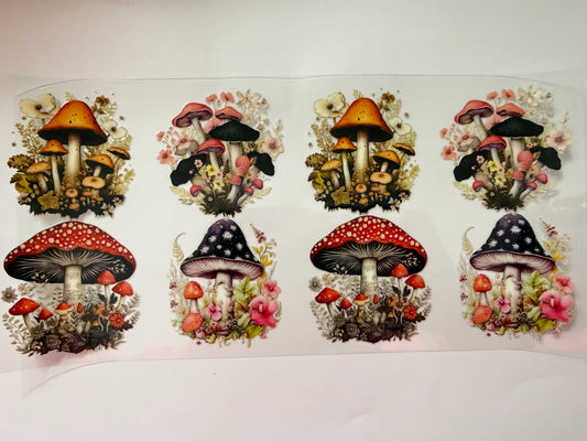 Realistic mushrooms wrap