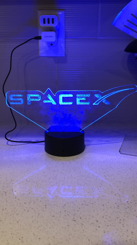 Custom (6”x8”max) LED Acrylic sign w/ base